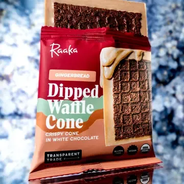 Raaka Gingerbread Waffle Cone