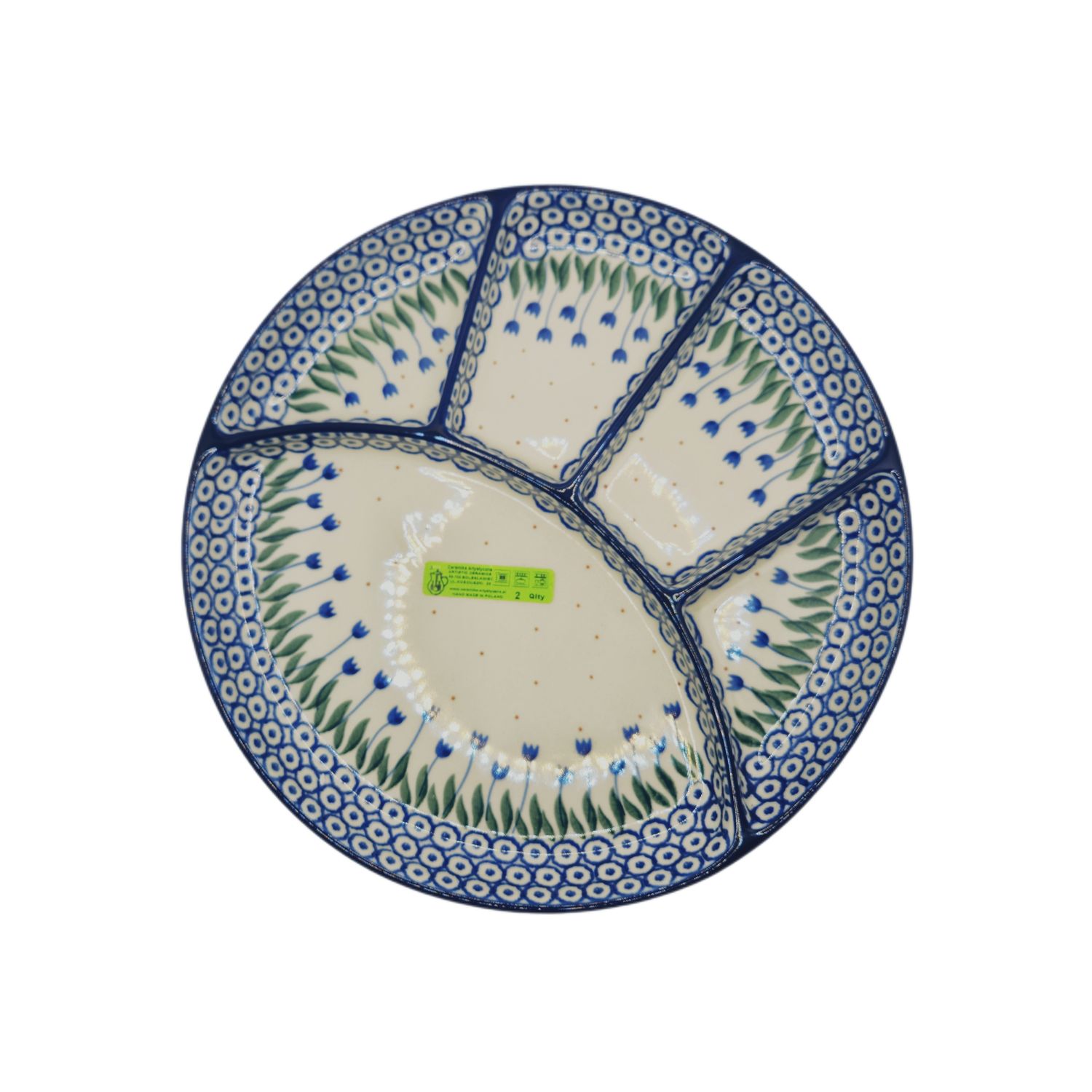 Talerz dzielony gat. II Tulipany (dek.490A)