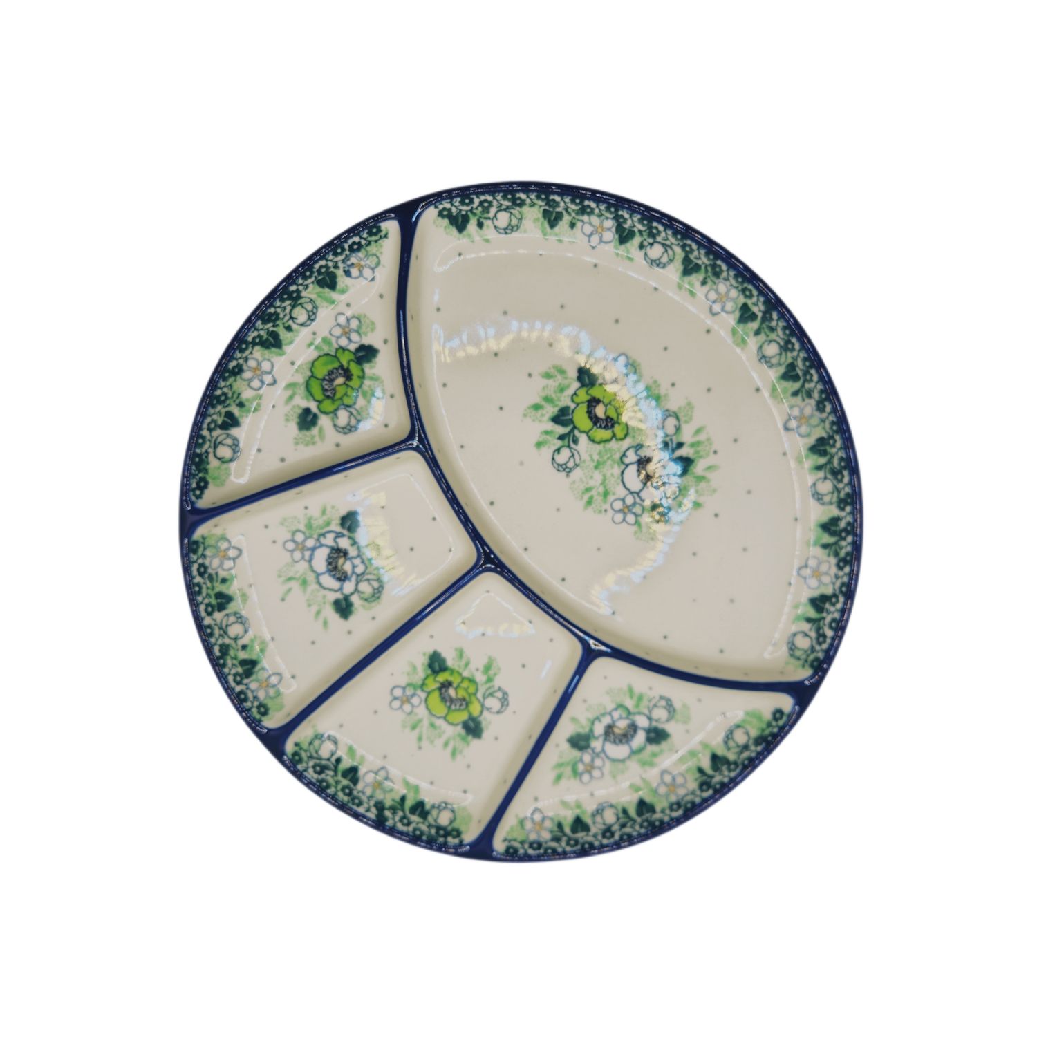 Talerz dzielony Zielony anemony (dek.2320)