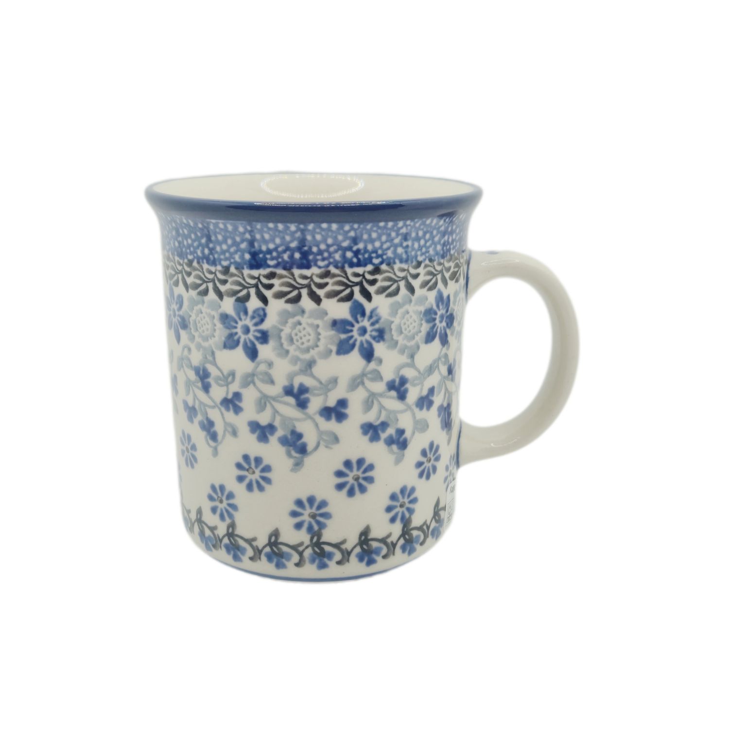 Kubek prosty 250 ml Szare kwiaty (dek.1829)