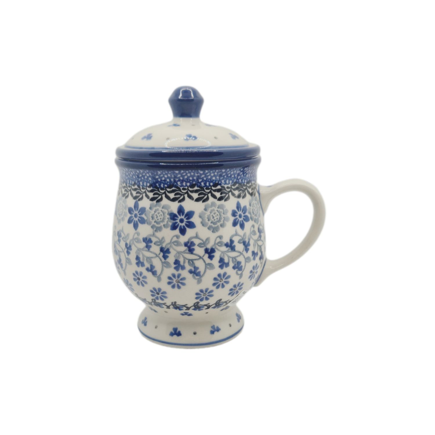 Kubek do ziół Szare kwiaty (dek.1829)