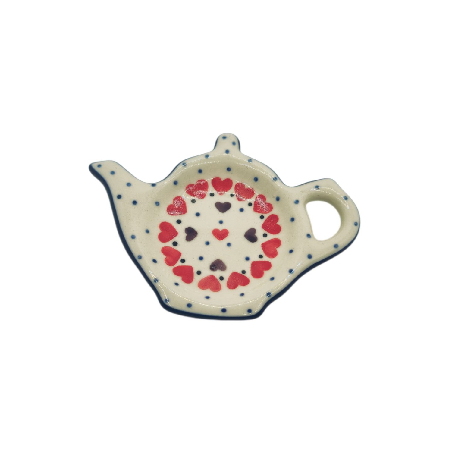 Podstawka czajniczek Czerwone serce (dek.2108)