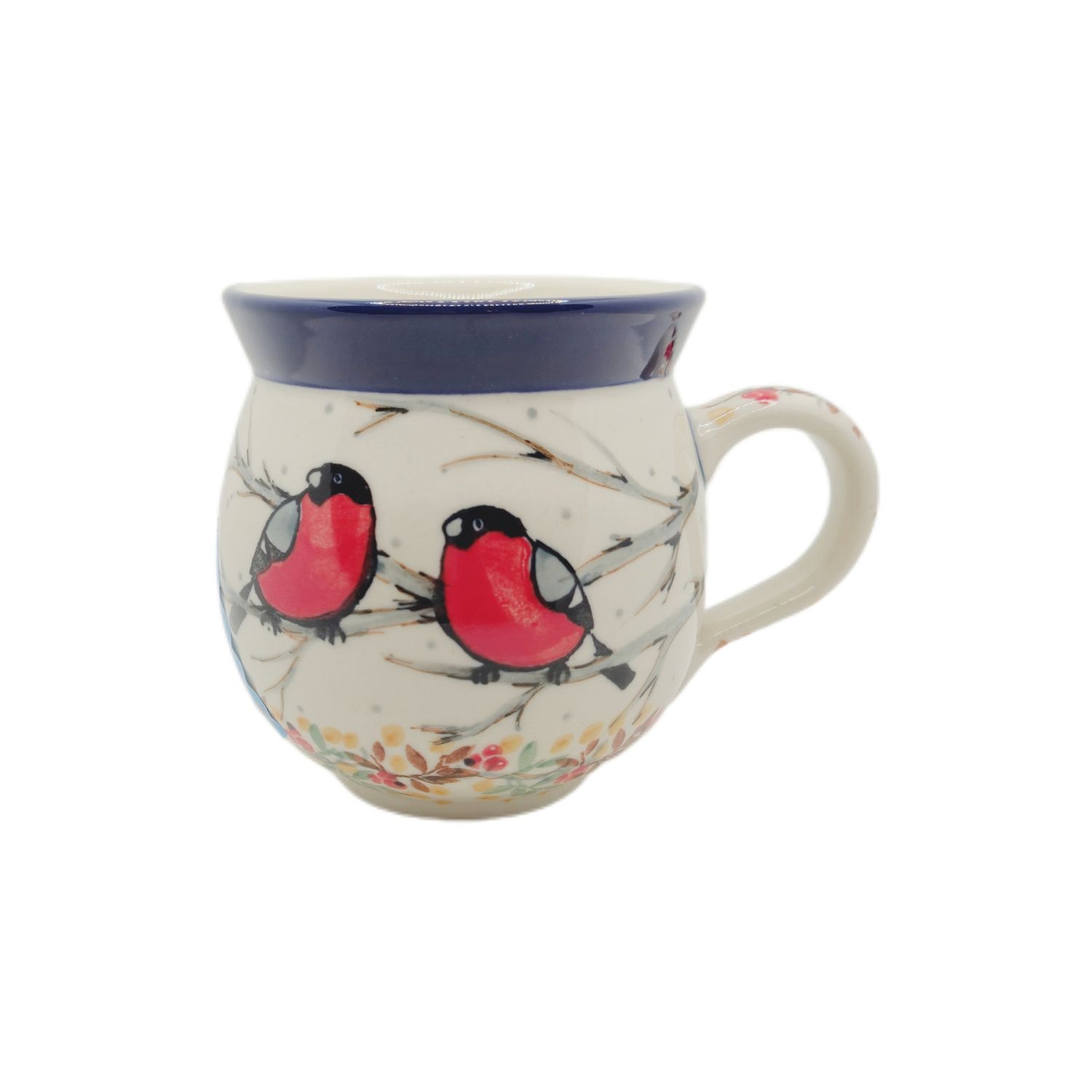 Kubek czeski 350 ml II gat. Czerwone gile (dek.U4908)