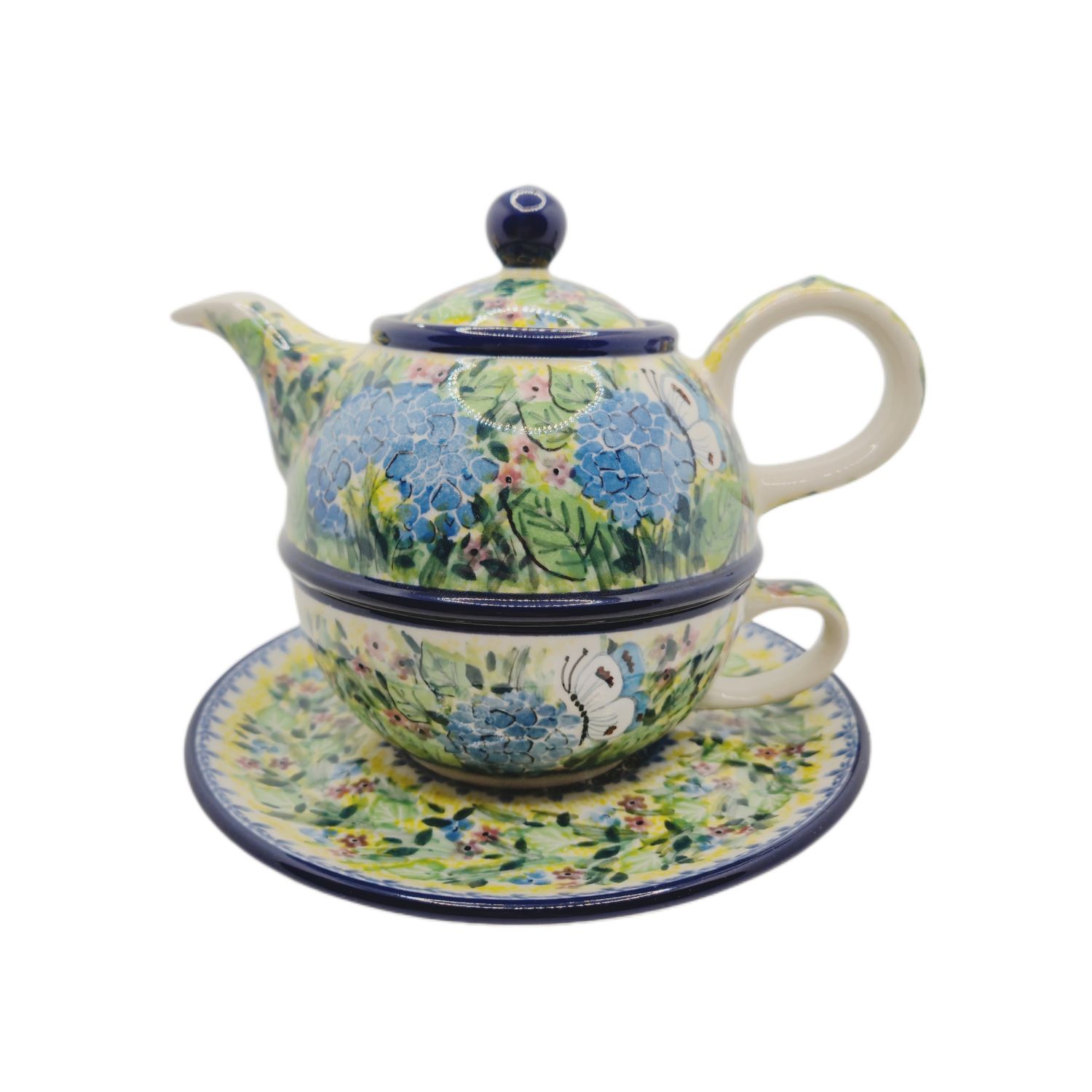 Czajnik z filiżanką Hortensja (dek.U5048)