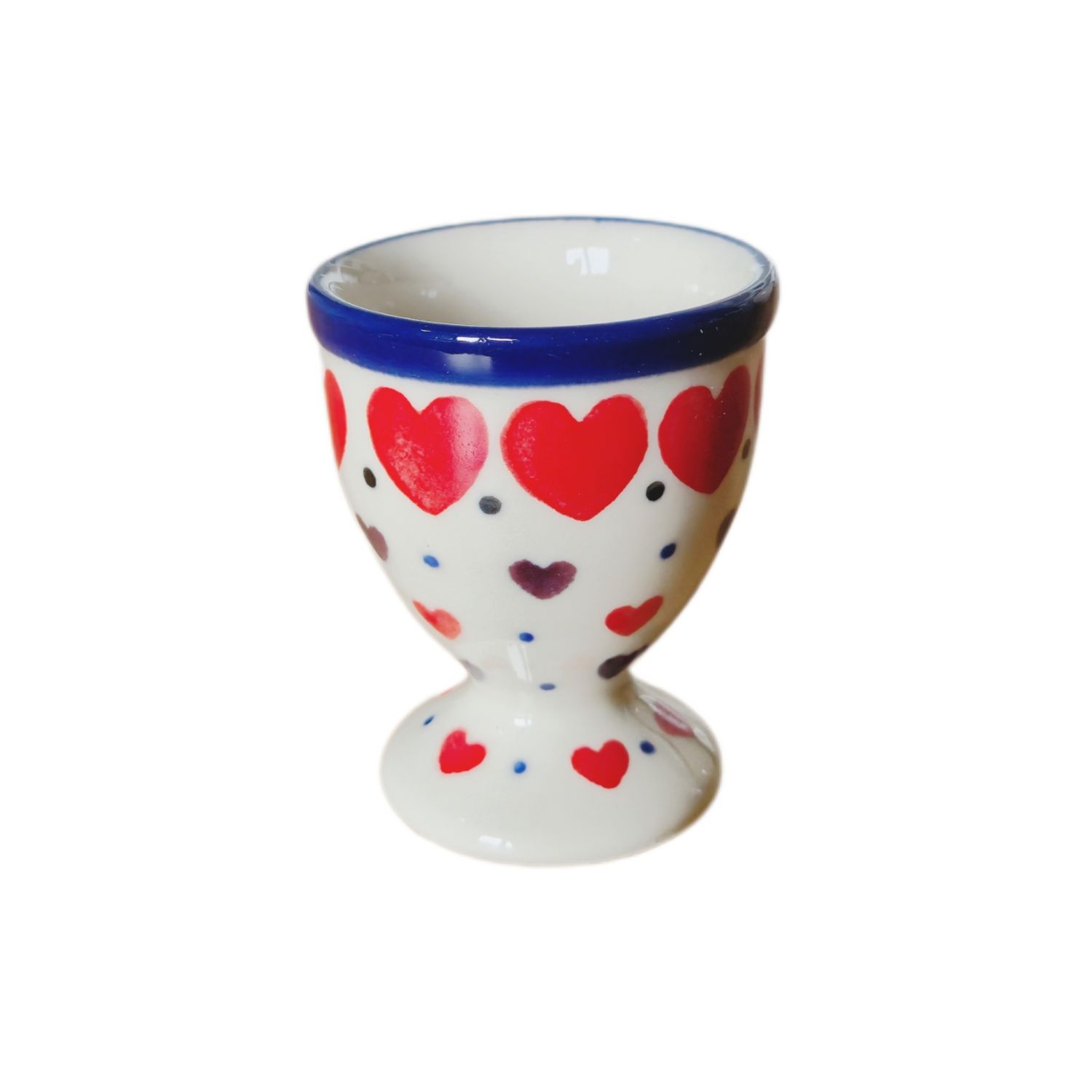 Kieliszek na jajko Czerwone serca (dek.2108)