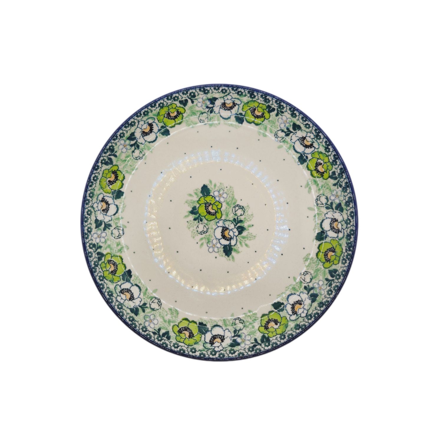 Talerz "podstawka" 23 cm Zielone anemony (dek.2320)