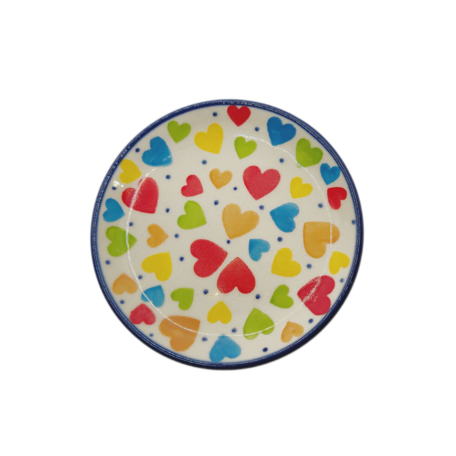 Talerz 10 cm Kolorowe serca (dek.U4833)