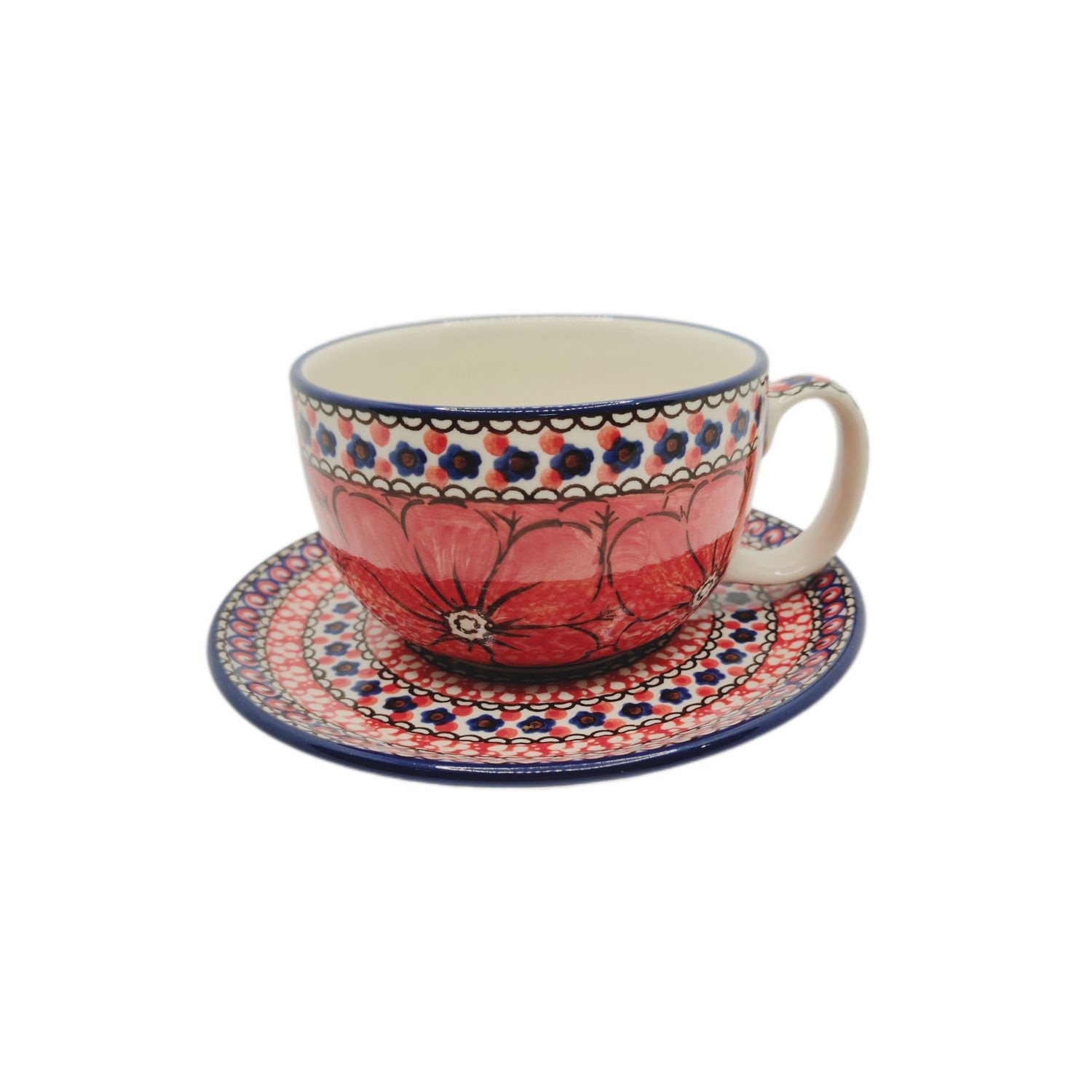 Filiżanka 350 ml II gat. Czerwony (dek.U408E)