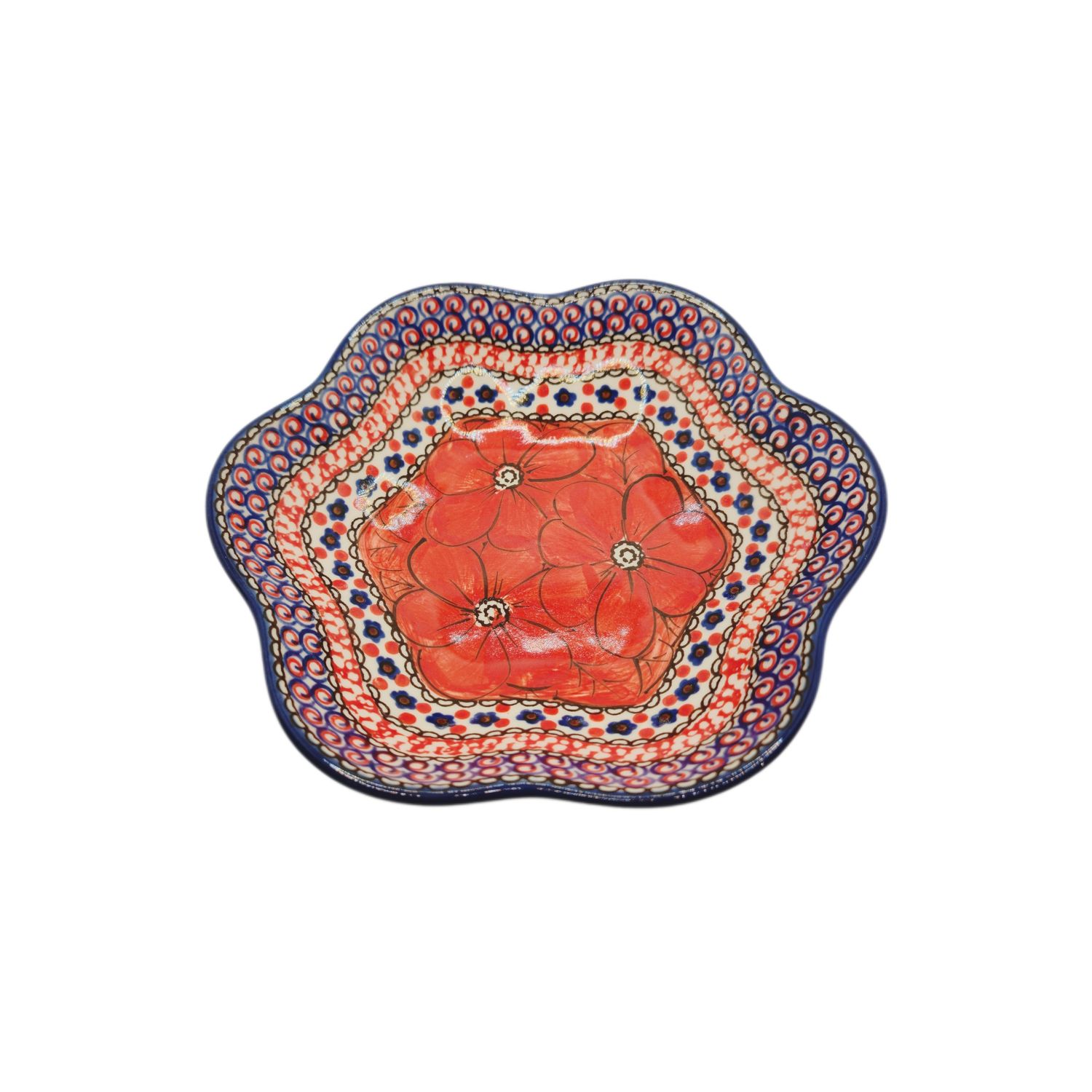 Miska kwiatek 20 cm Czerwony (dek.U408E)