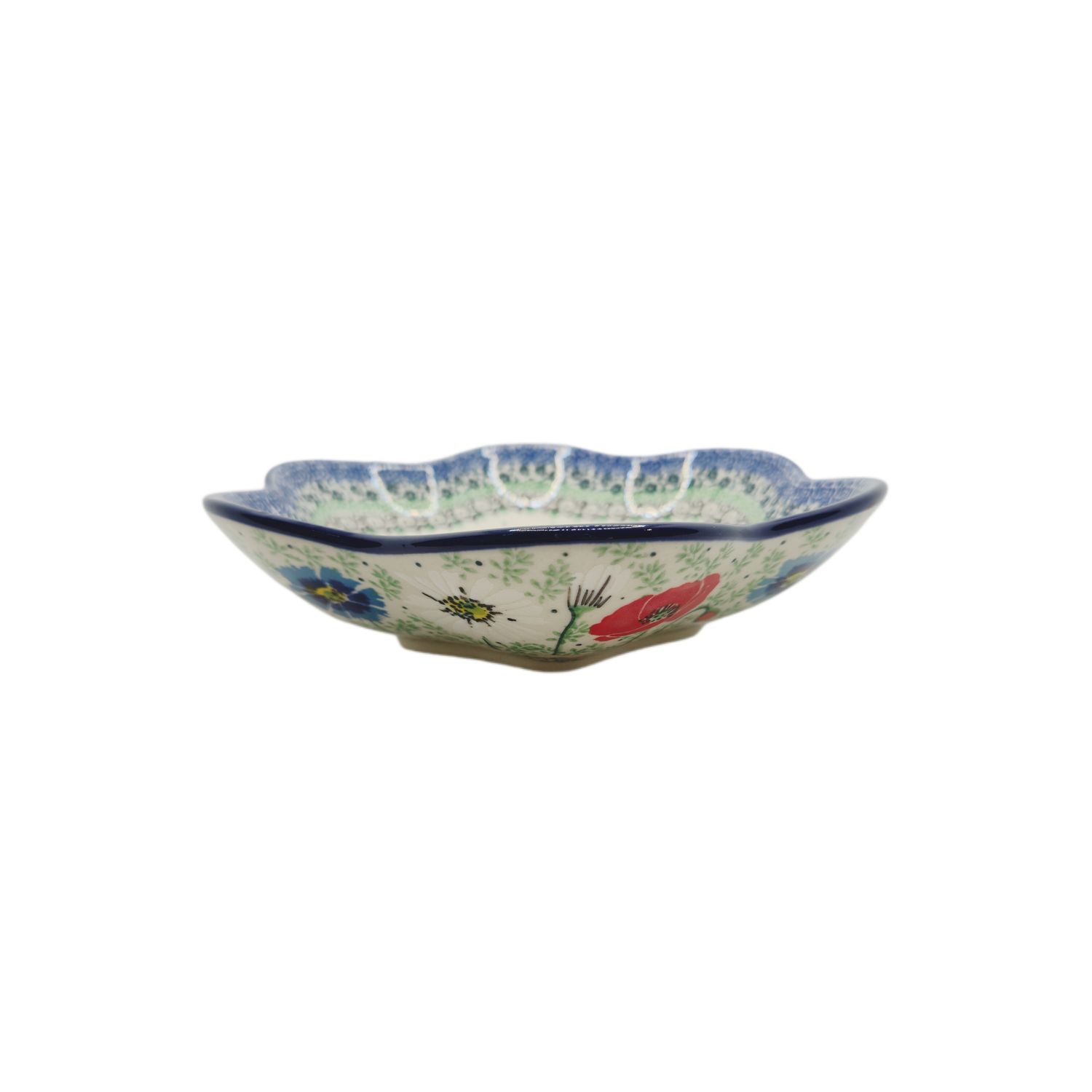Miska kwiatek 20 cm Polskie kwiaty unikat (dek.U4968)