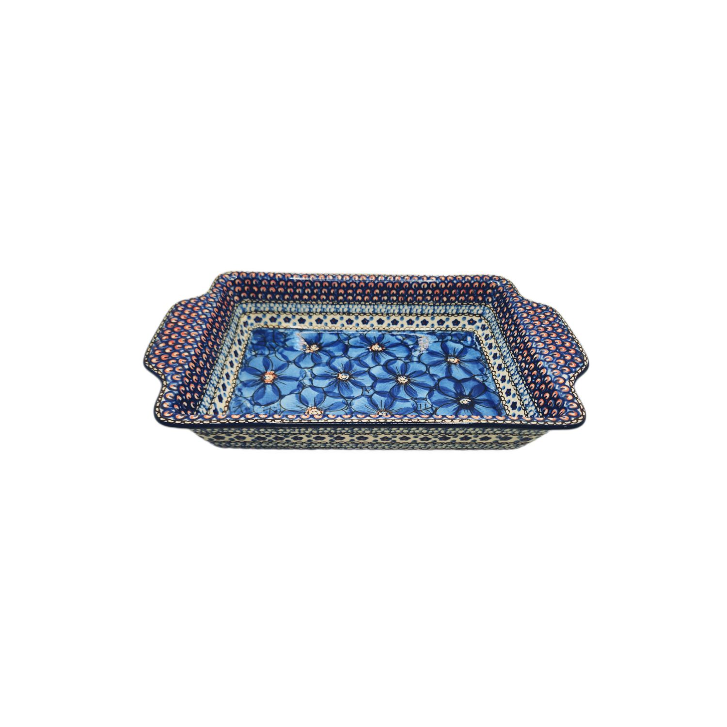 Zapiekanka 33,5 cm x 19,5 cm Niebieski (dek.U408)