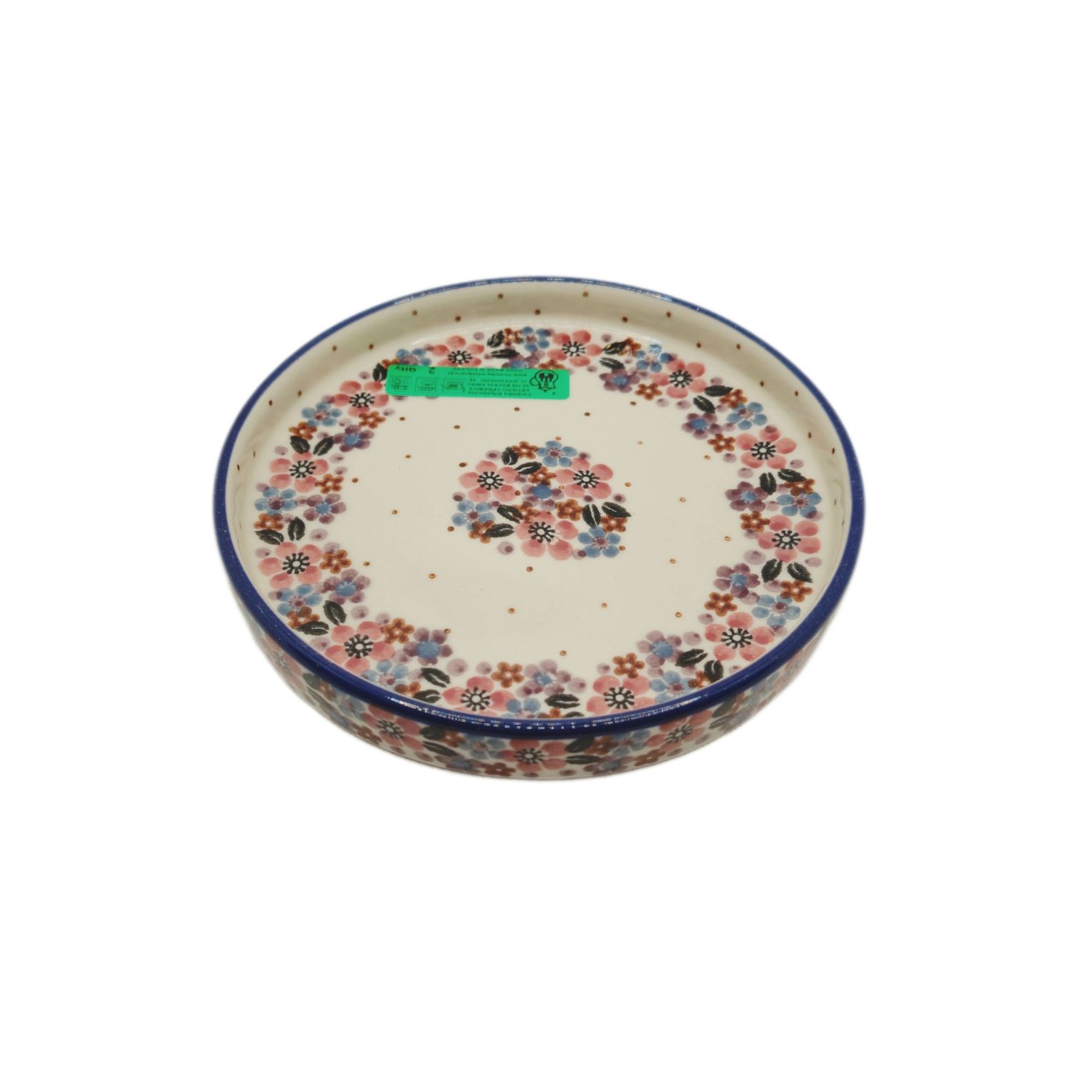 Talerz z rantem 15,5 cm Retro unikat (dek.U4651)