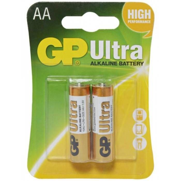 GP Alkaline AA 2 Pk Battery