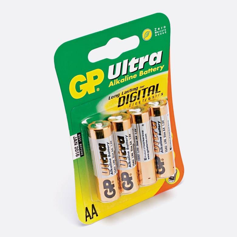GP Alkaline AA 4 Pk Battery