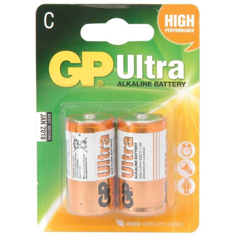 GP Alkaline C 2 Pk Battery