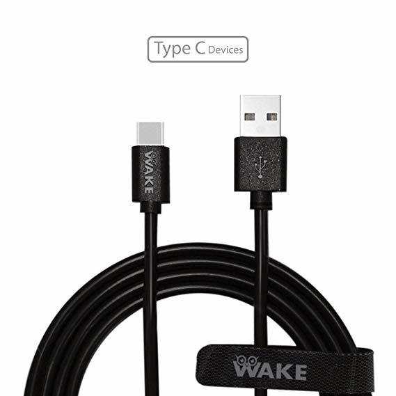 WAKE  USB Type C 6.5 FT/ 2M Braided Cable