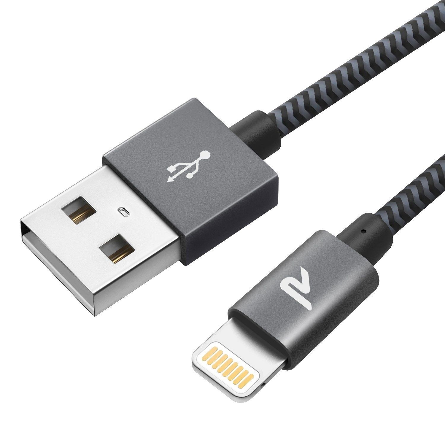 WAKE Apple USB 8 pin Lighting 6.5ft/2m Braided Cable