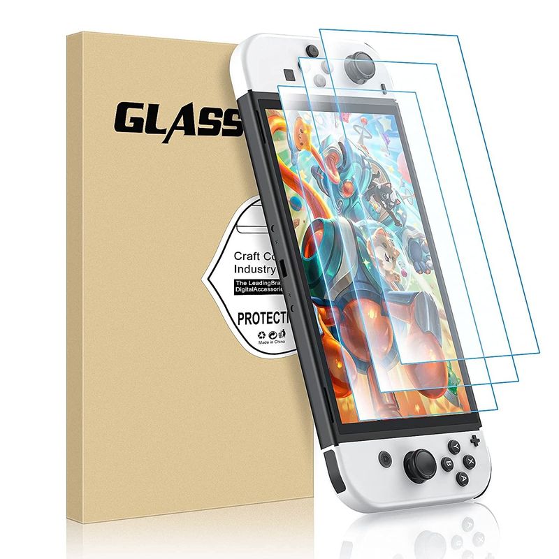 Nintendo Switch (OLED) Tempered Glass Screen Protector (4 pcs)
