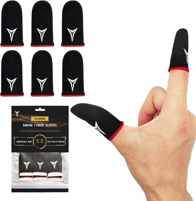 Mobile Touch Screen Finger Sleeve Sensitive Black (Pair)