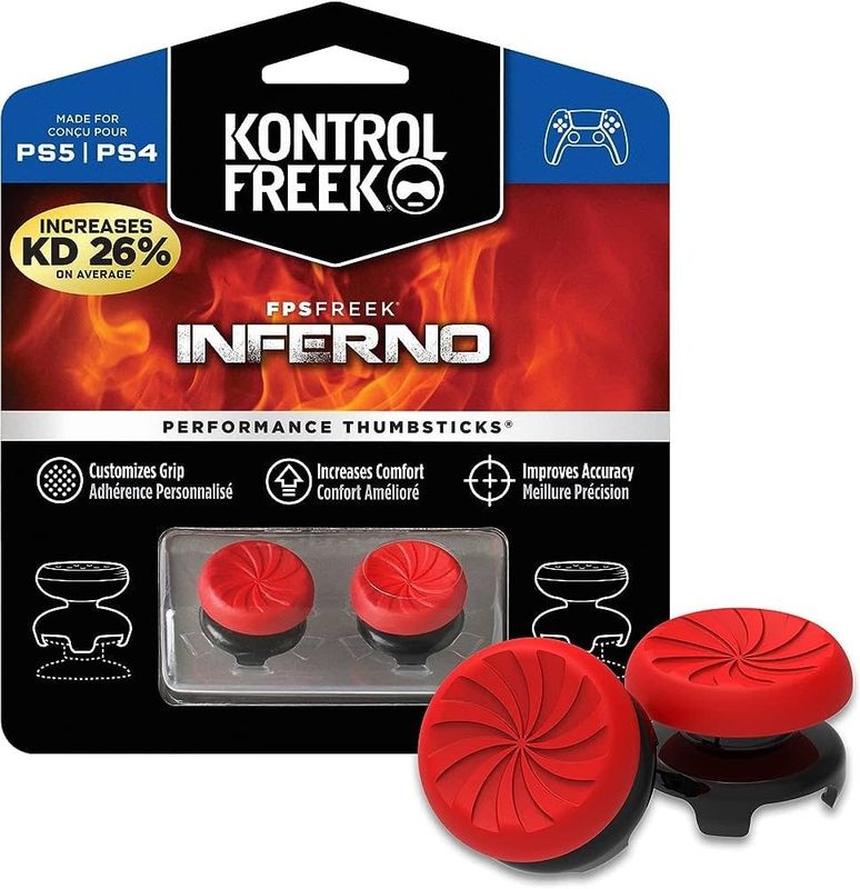 KontrolFreek PS4 FPS Inferno 1mid 1 High Rise Thumb Grip Analog Cover