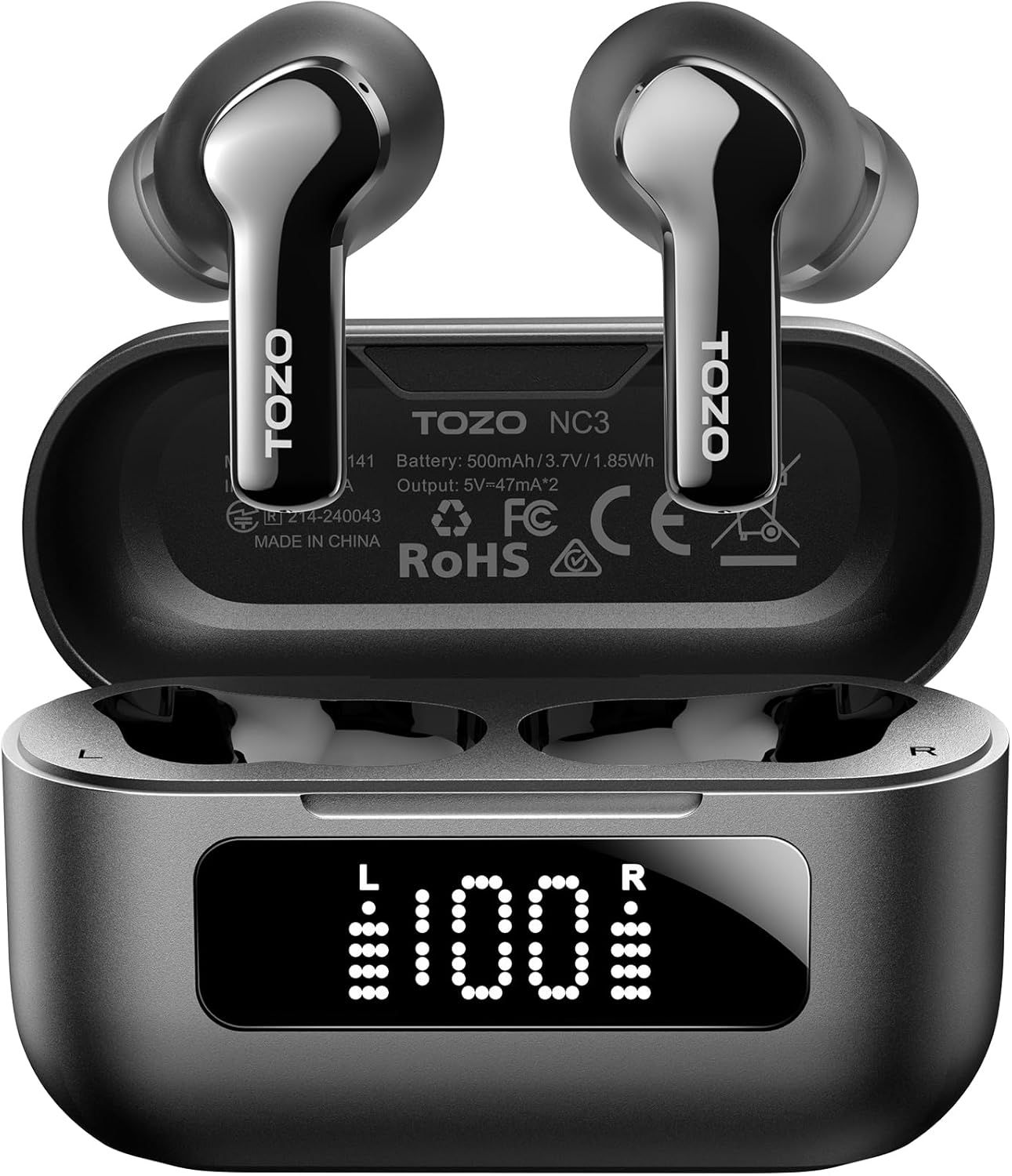 TOZO NC3 True Wireless Bluetooth Earbuds w/ Charging Case