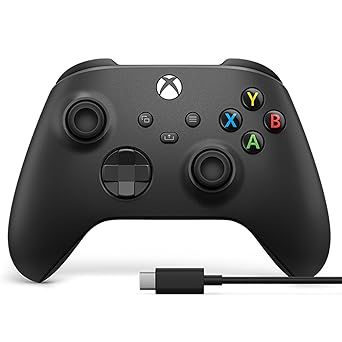 XBOX Series X/S Wireless Controller BLACK w/Charge Cable for PC