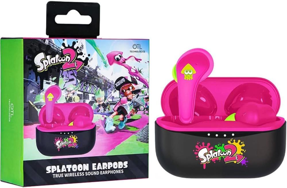 Nintendo Splatoon 2 TWS Wireless Earbuds w/ Charging Case