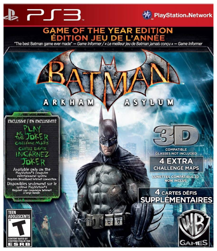 Batman: Arkham Asylum Game of the Year Edition - PS3 NEW