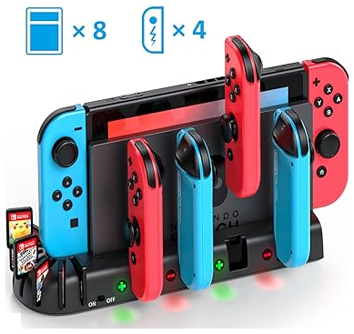 Controller Charging Station  for Switch/4 Joycon/8 Games