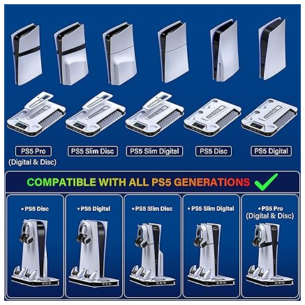 Enudo PS5  SLIM Cooling Station / Charging  Dock