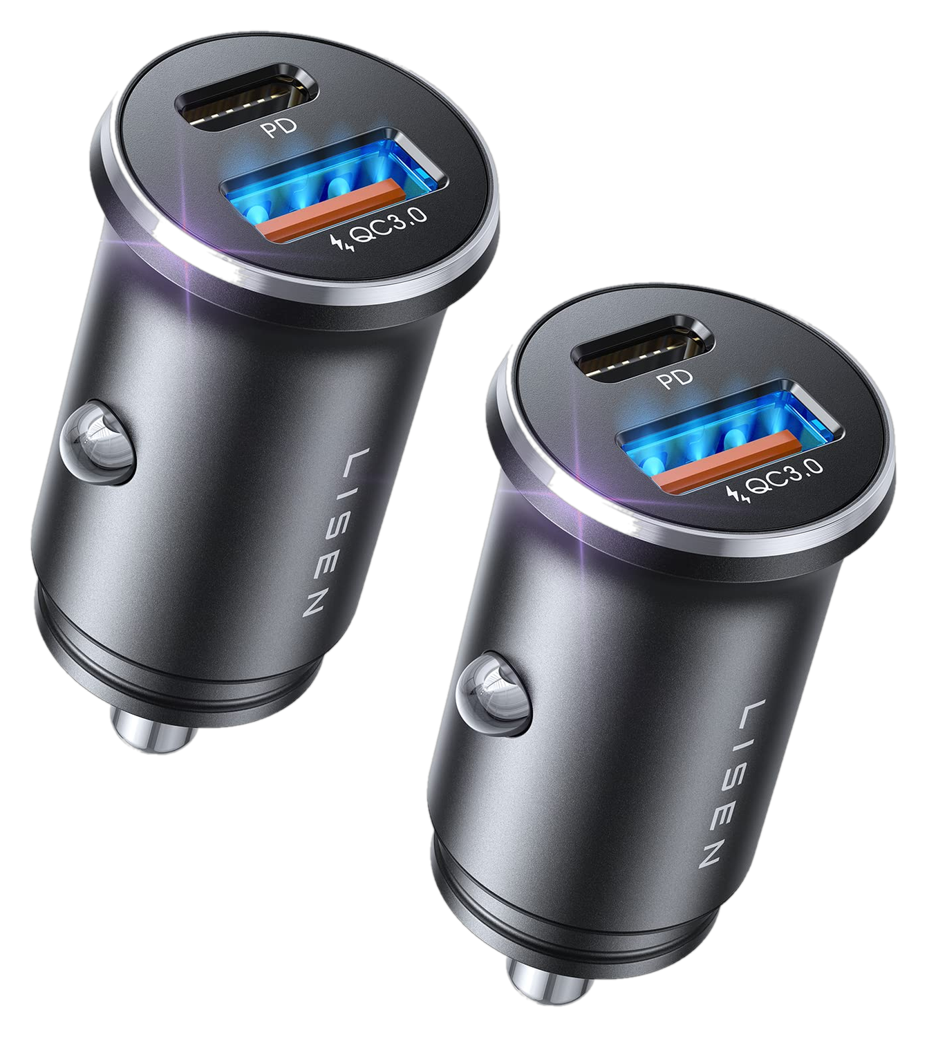 Lisen 54W Car Phone Charger USB+Type C
