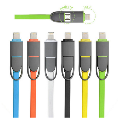 1 metre micro USB and lightning adapter charging cable