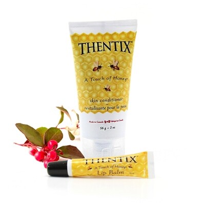 THENTIX™ STOCKING STUFFER COMBO:
2 oz. skin conditioner + 10 ml lip balm