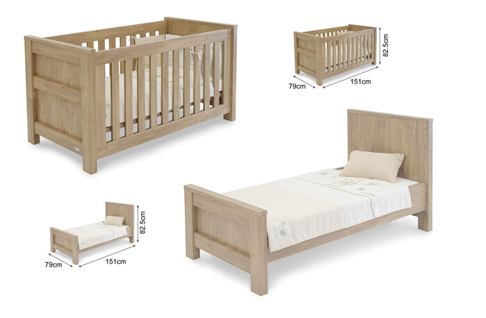 light oak cot