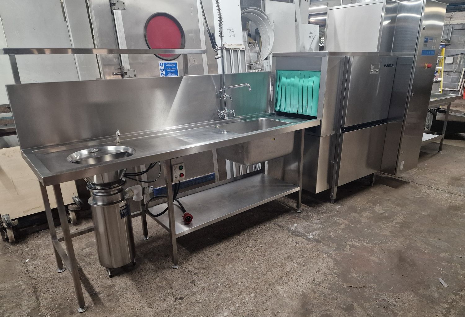 MEIKO K-200 K-Tronic Rack Conveyor Dishwasher Setup