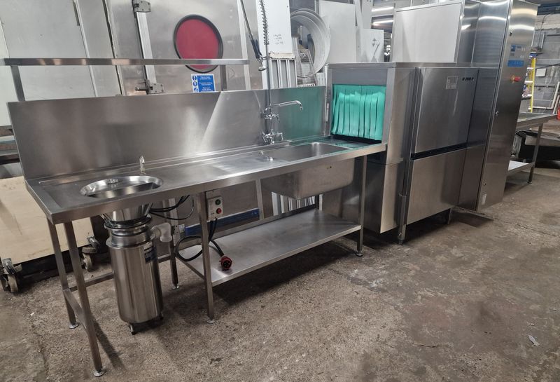 MEIKO K-200 K-Tronic Rack Conveyor Dishwasher Setup