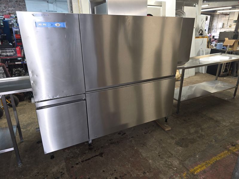 Hobart CNA-E Rack Conveyor Dishwasher Setup