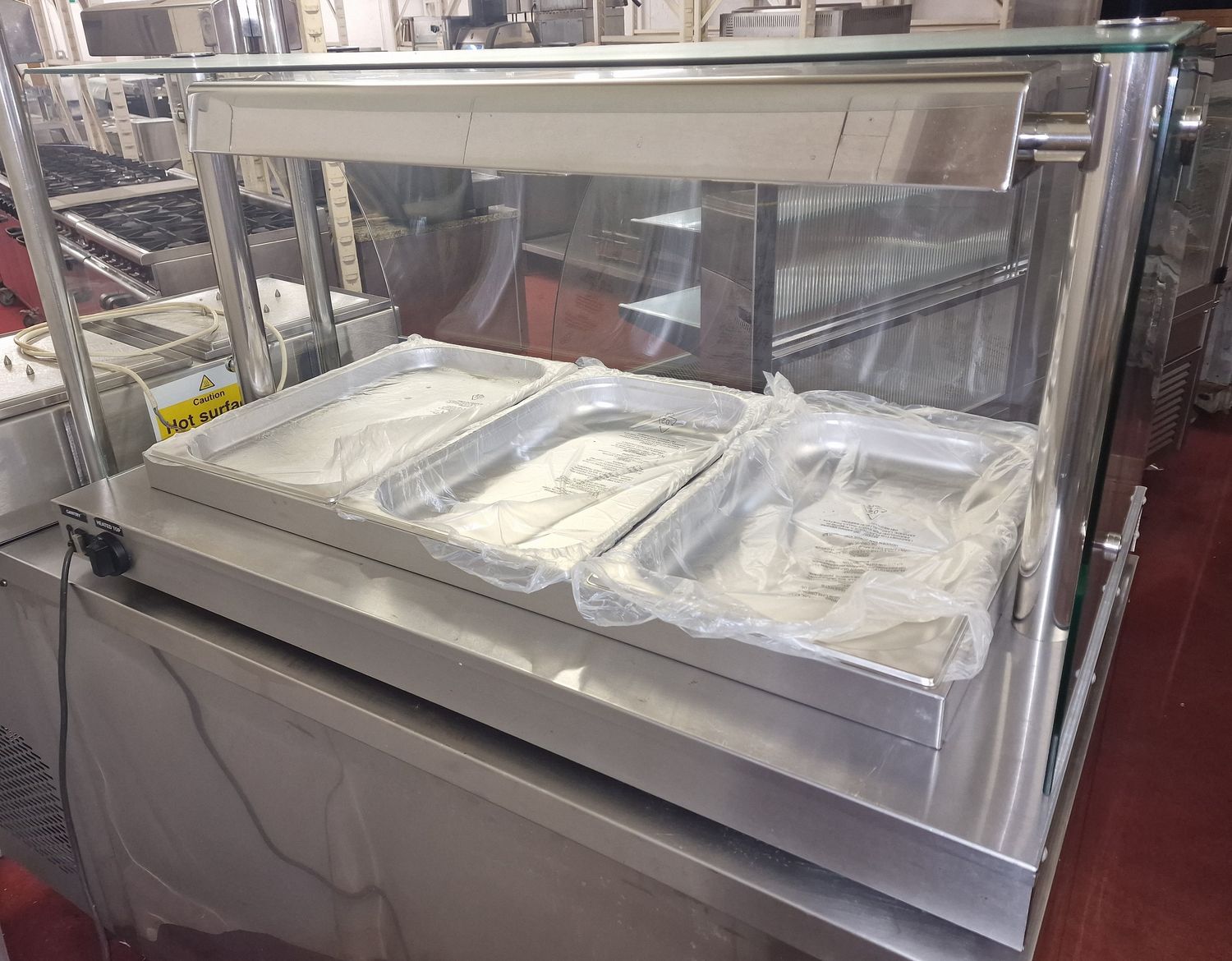 Victor Heated Bain Marie Deli Topper, glass display