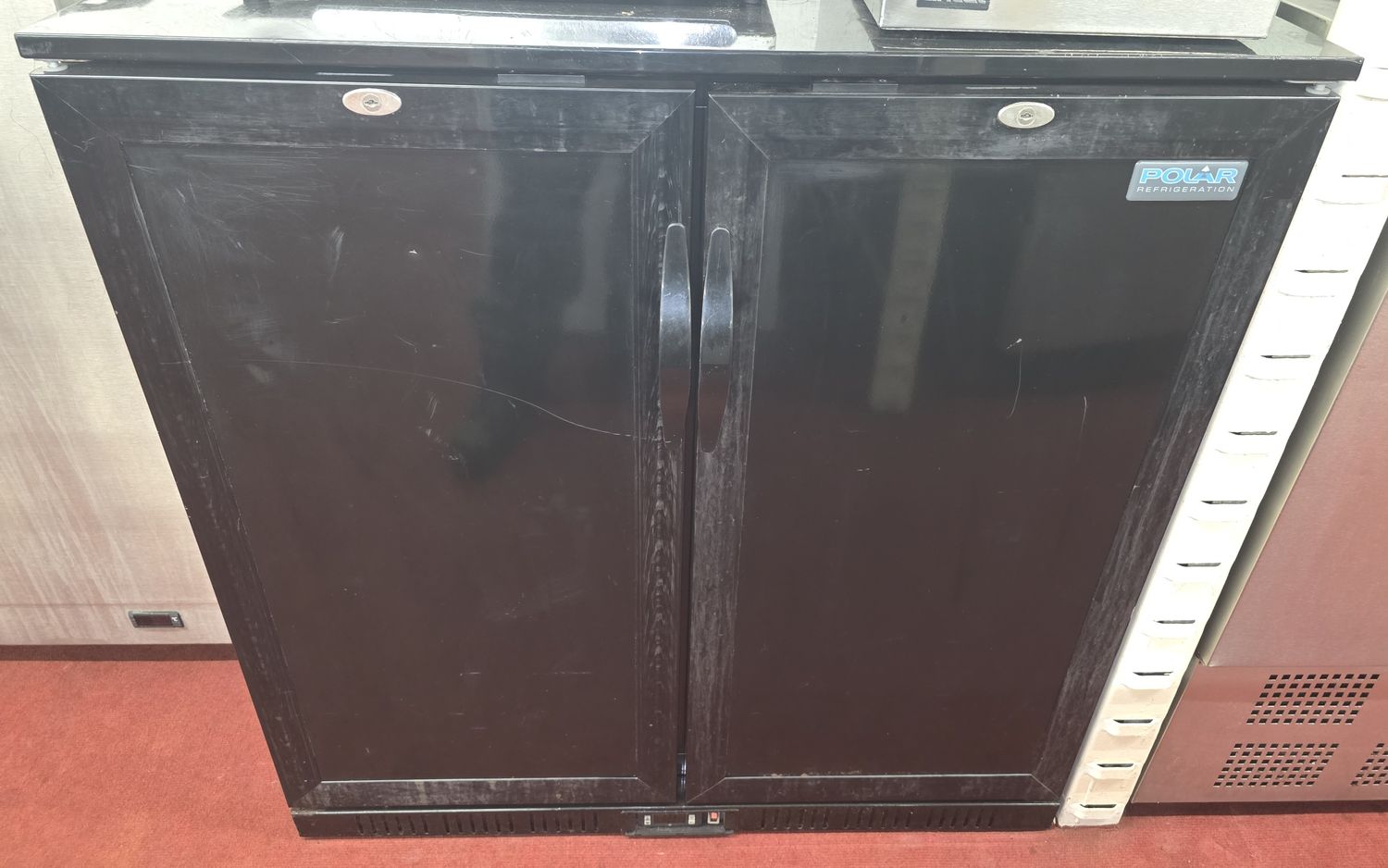 Polar Back Bar Cooler Double Solid Hinged Door