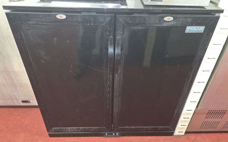 Polar Back Bar Cooler Double Solid Hinged Door