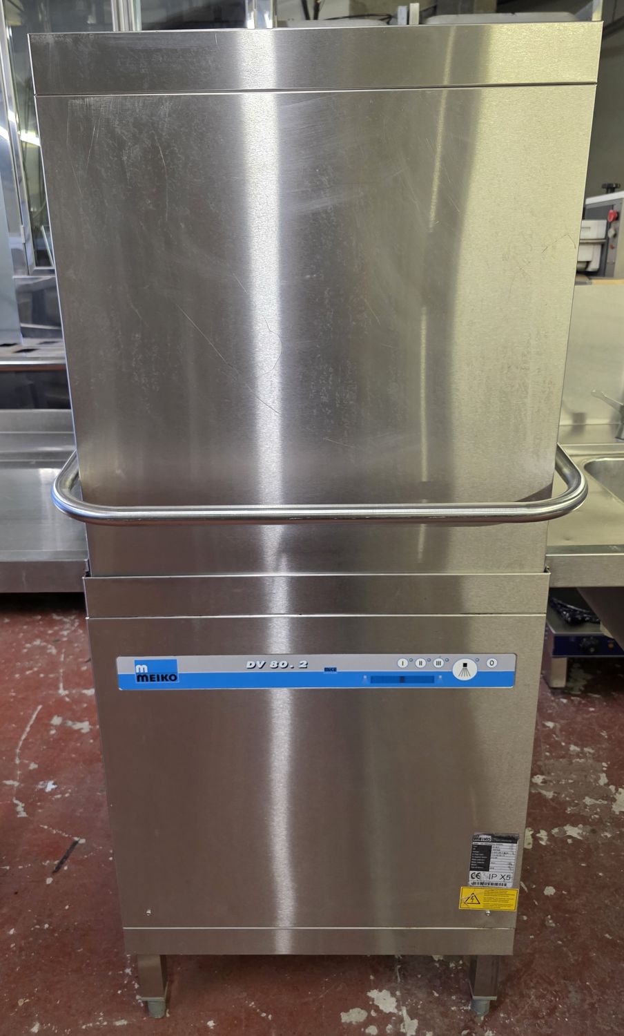 MEIKO DV80.2 Pass Through Dish Washer Setup - 3 Phase