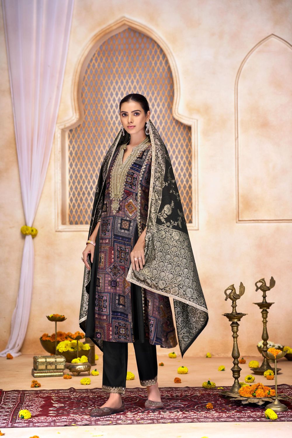 Rashmi Black Kurta Set with Dupatta