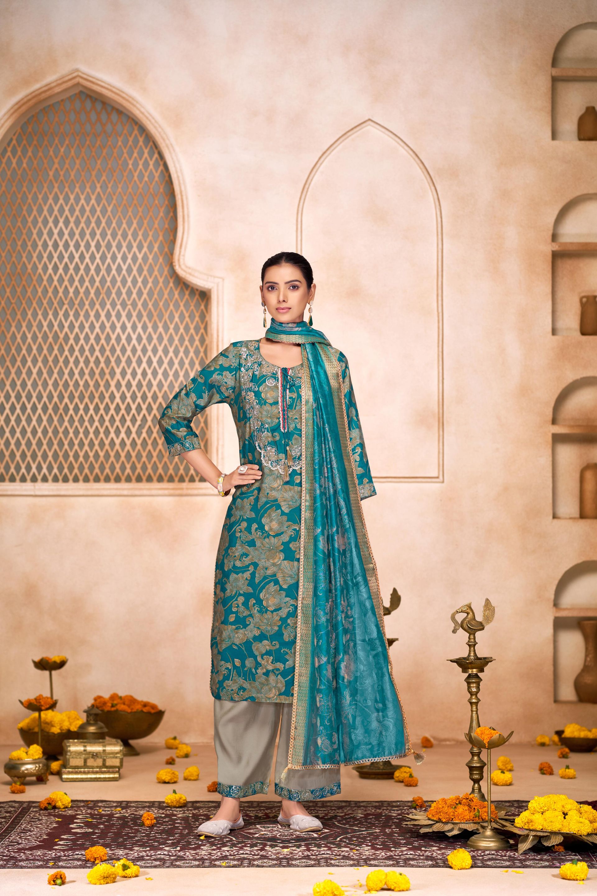 Shehnaaz Rama Kurta Set with Dupatta