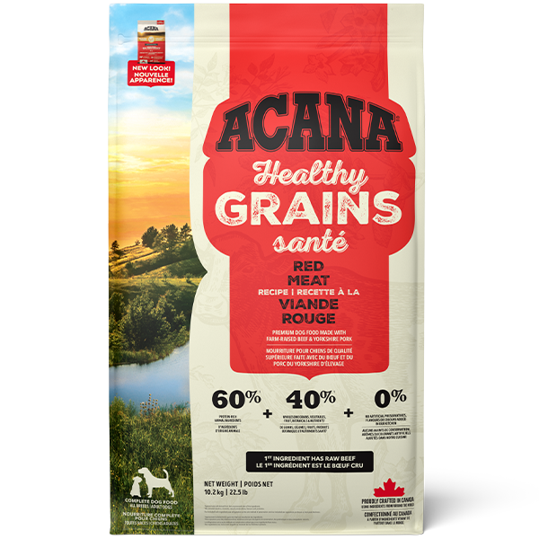 Acana Dog Healthy Grains Ranch-Raised Red Meat, Size: 1.8kg