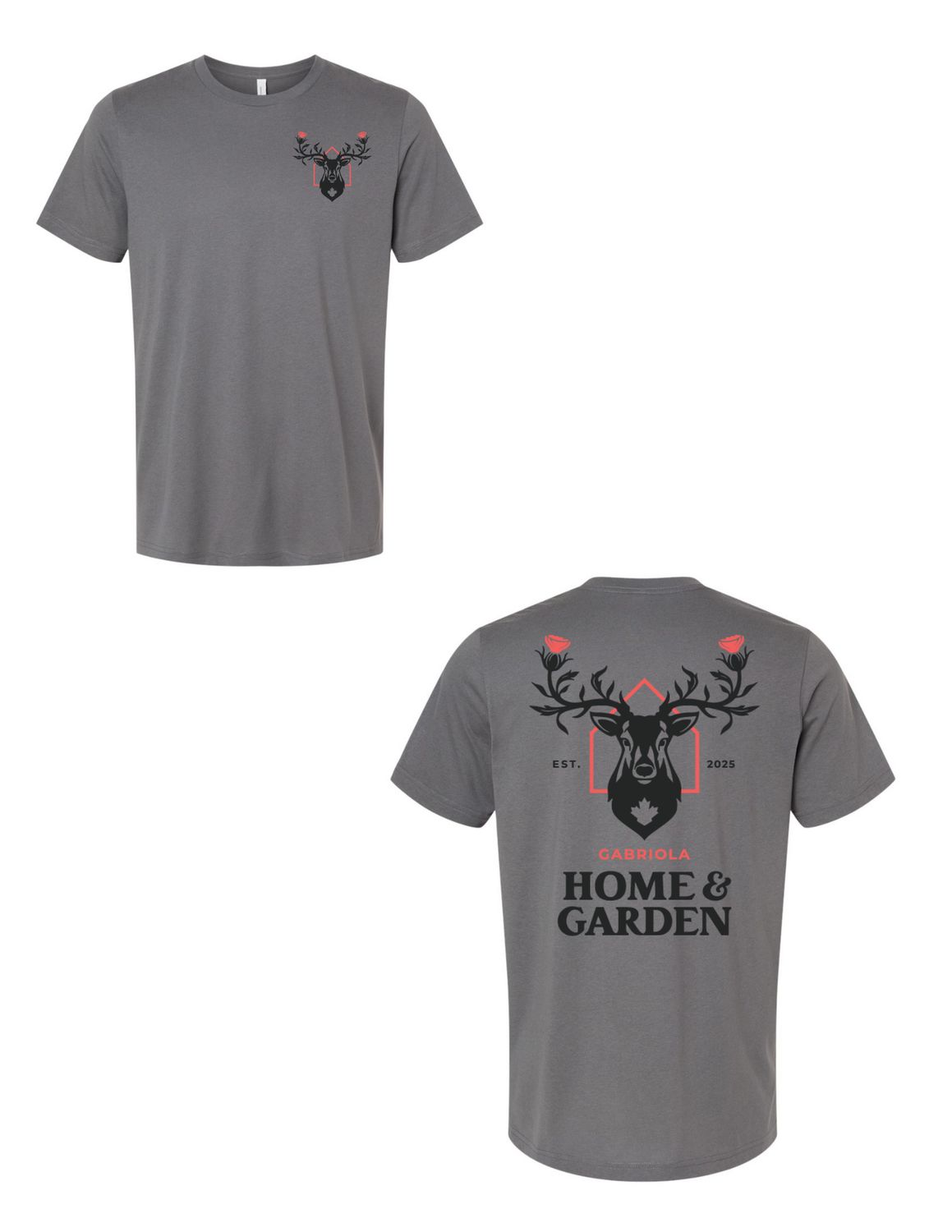 Gabriola Home &amp; Garden T-Shirt, Color: Charcoal Grey, Size: small