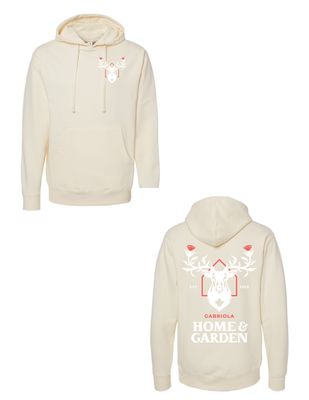 Gabriola Home &amp; Garden Hooded Sweatshirt with White Logo