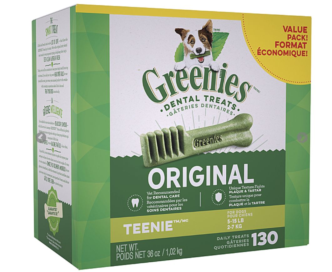 Greenies™️ Original Dental Treat, Size: Teenie 130CT - 5 - 15lbs