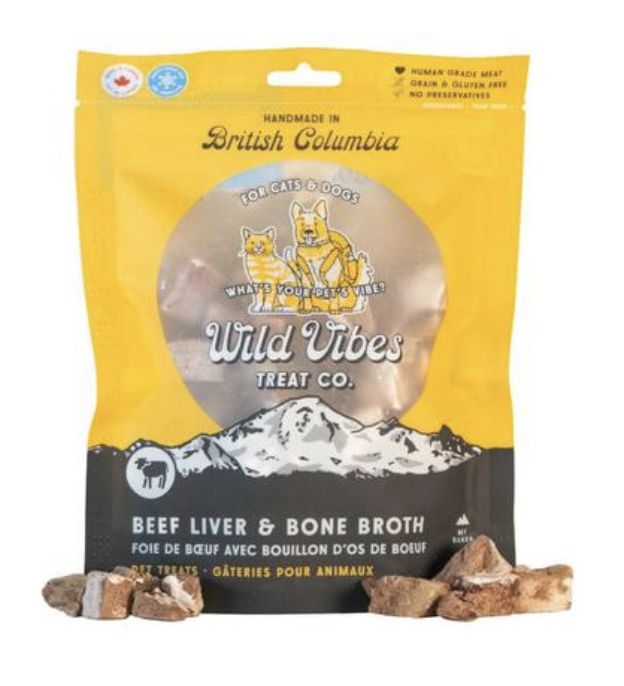 Wild Vibes Treat Co., Flavor: Beef Liver &amp; Bone Broth 80GM