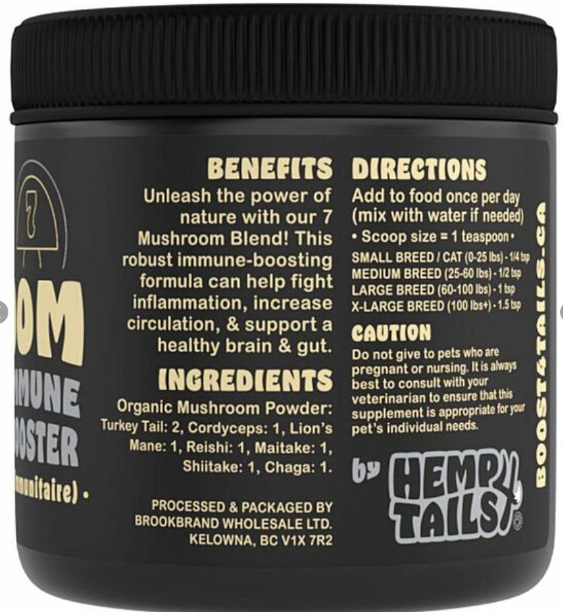 Boost 4 Tails 7 Mushroom Blend Immune 150GM