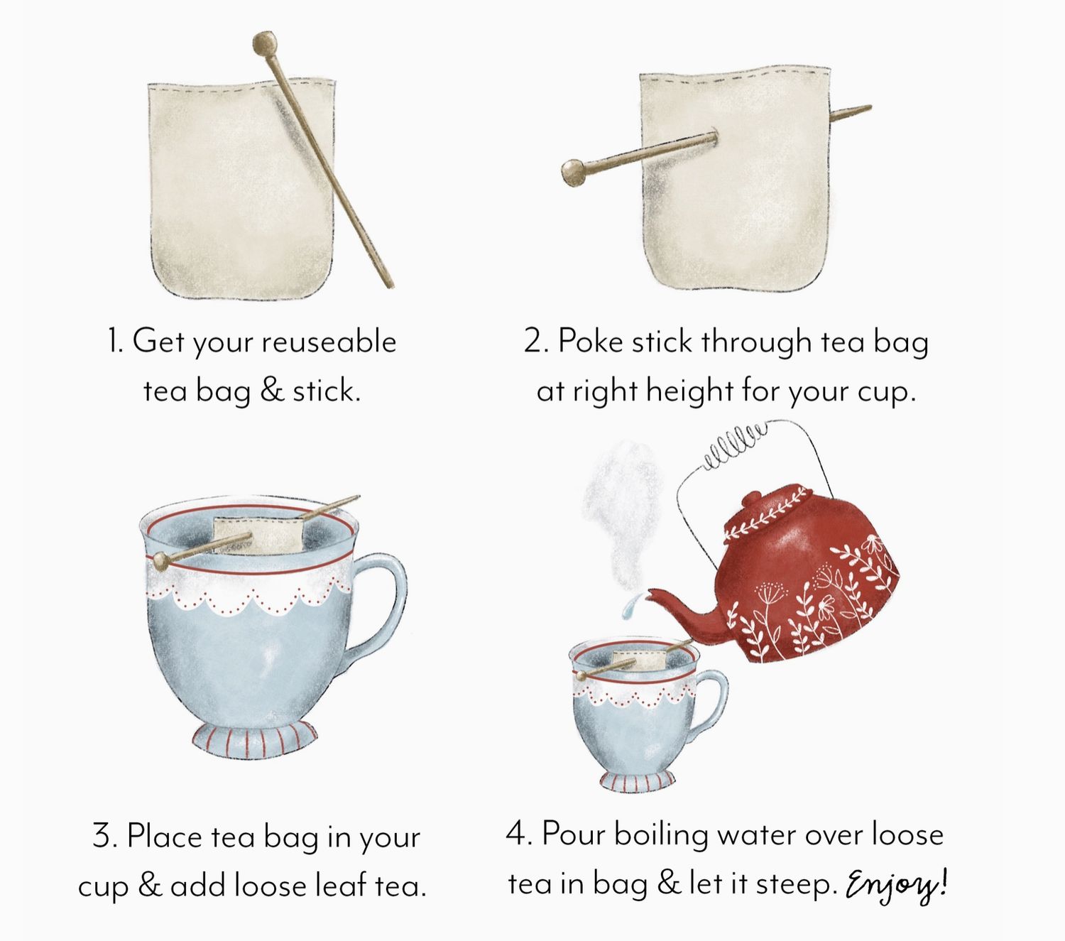Reusable Cotton Tea Bags